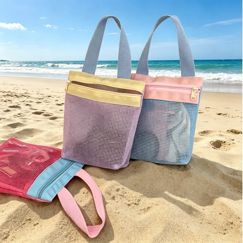 Netz-Duschbeutel, tragbare hängende Kulturtasche mit Abflusslöchern, Organizer mit großem Fassungsvermögen für Fitness, Strand, Camping, Studentenwohnheim – Detail 2