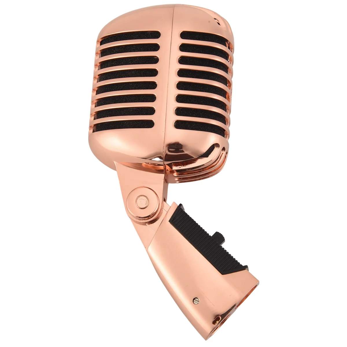 Professional Wired Vintage Classic Microphone Dynamic Vocal Mic Microphone for Live Performance Karaoke(Rose Gold)