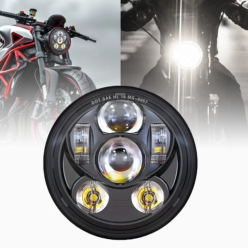

5,75-дюймовая светодиодная фара для Yamaha Bolt Raider Stryker SCR950 Warrior Hi/Low Beam Parking Light