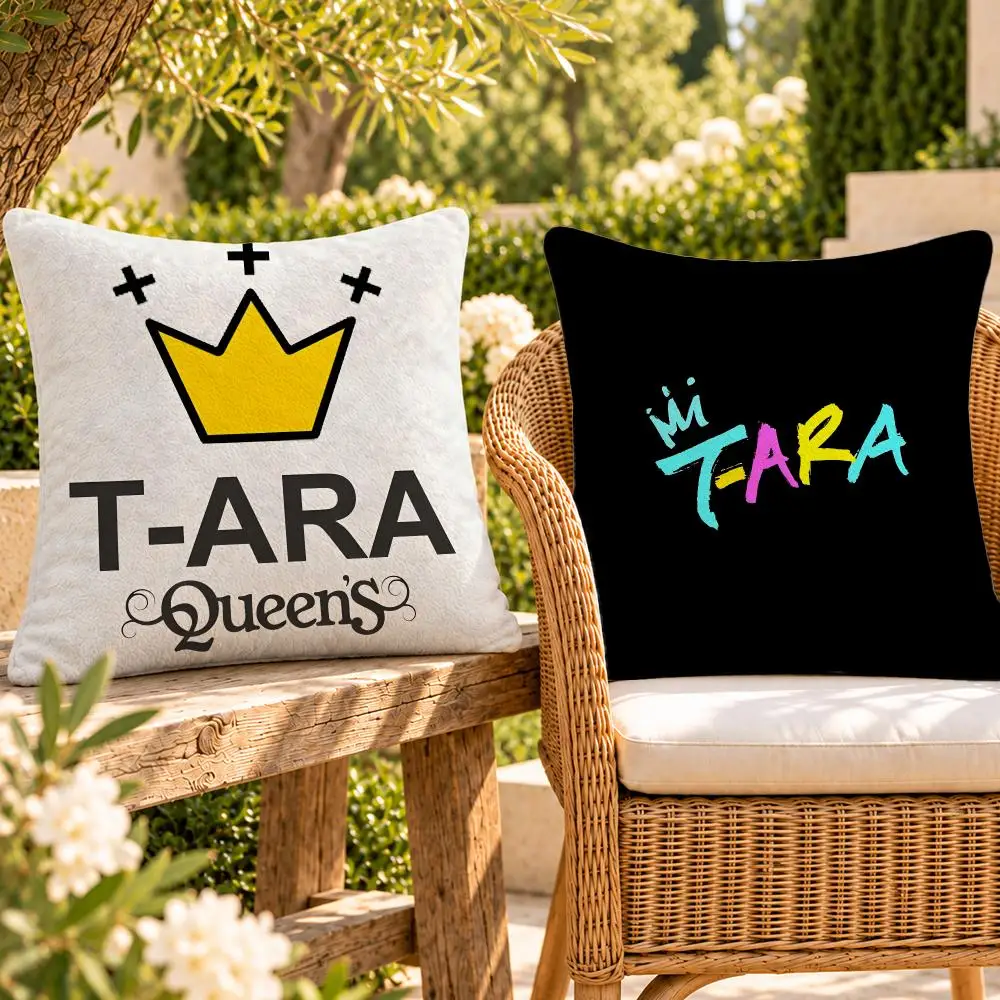 Music Popular Modern T-ara Cushion Cover Soft Plush Throw Pillow Cover Washable Sofa Bed Patio Chair Home Decor