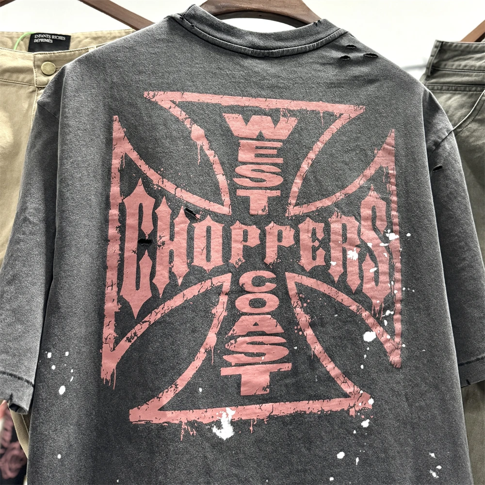 

Футболка с короткими рукавами и отверстиями Saint West Coast Choppers для мужчин и женщин, топы лучшего качества, футболка