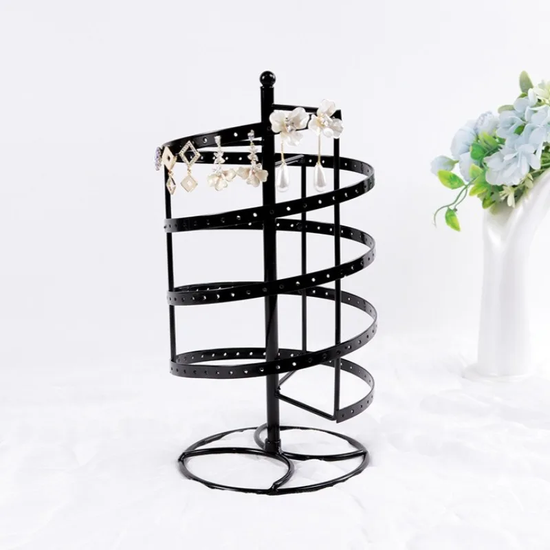 

Металлическая стойка для сережек, вращающийся держатель для сережек, женская подставка для хранения ювелирных изделий, оптовая продажа, большой органайзер для ювелирных изделий, полка