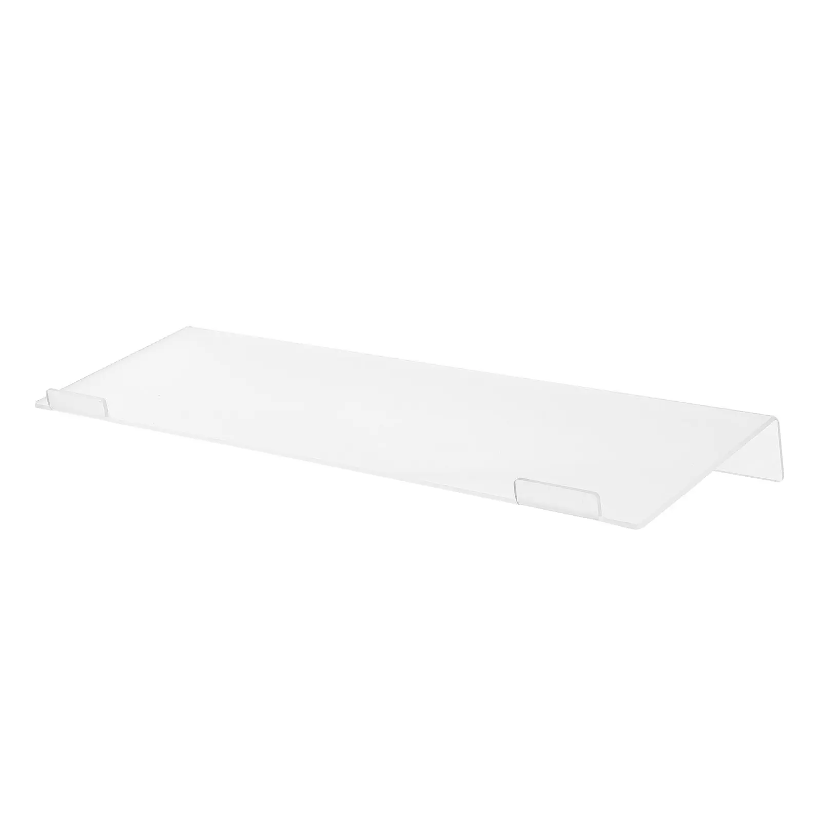 Clear Acrylic Keyboard Riser Stand Adjustable Ergonomic Tilted Typing Tray for Office Gaming Desk 17.2x5.5x1.6in Anti-Slip