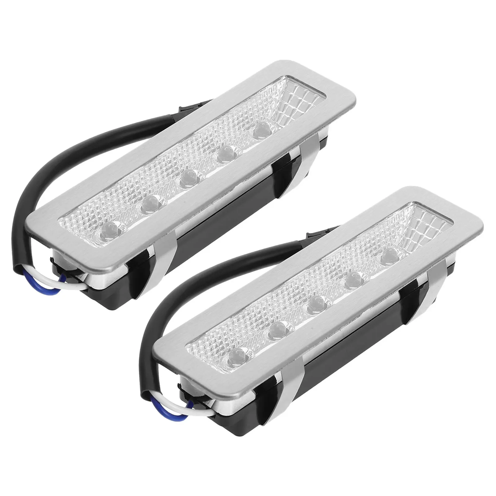 

2 шт. прямоугольных светодиодных ламп для вытяжки с двойным рядом светодиодов, долговечные, для замены ламп в кухонных вытяжках