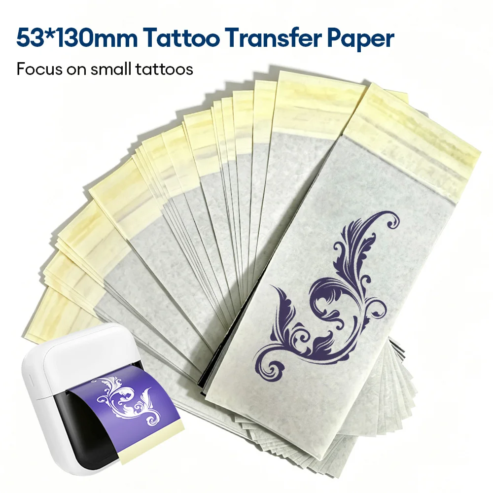 20/40/60pcs Tattoo Transfer Paper 53*130mm Tattoo Stencil Transfer Paper For 2inch Tattoo Thermal Printer Tattoo Small Pattern