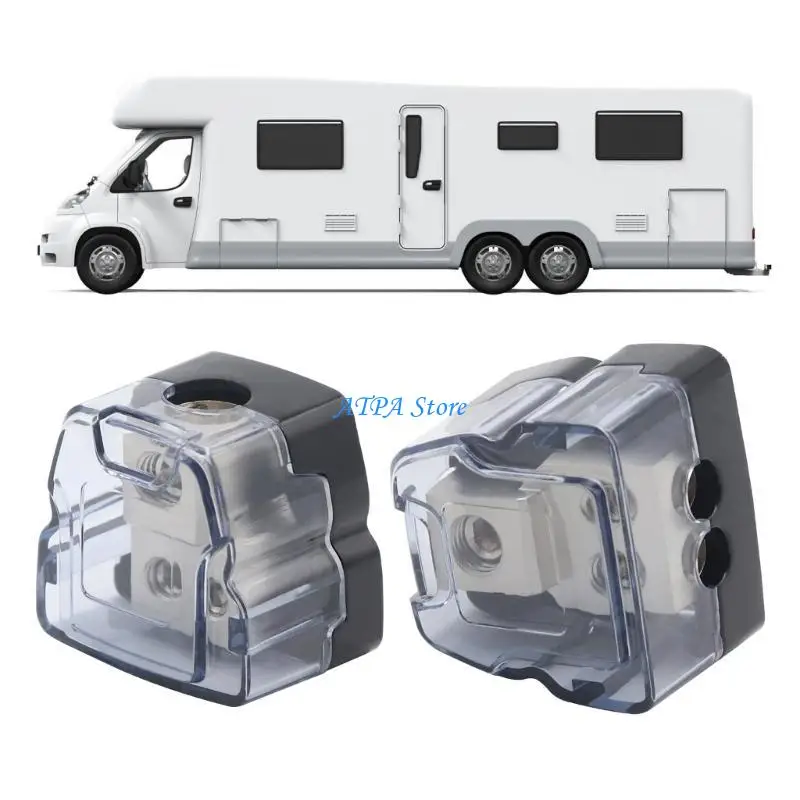 

U13C Car Sound Wiring Junction Box Power Distribution Unit with 4GA Input 8GA Output with Hexagonal Wrench Tapping Screw