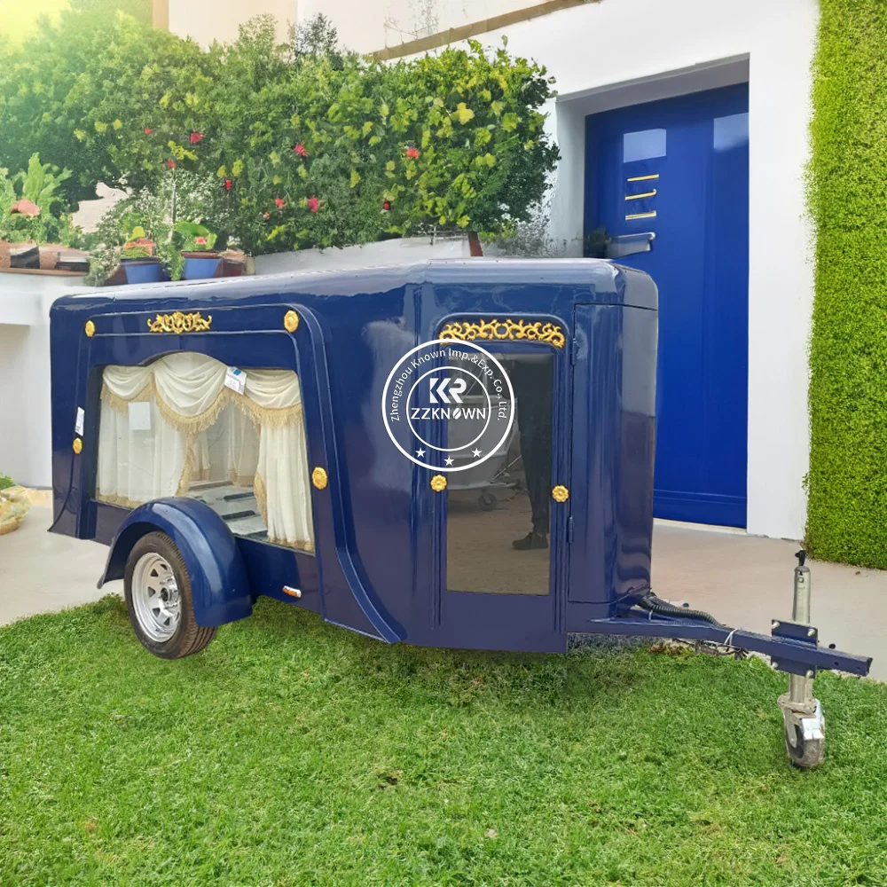 Sargwagen im modernen Design, antiker Bestattungsfahrzeug-Hörwagen, Vintage-Bestattungsauto/Anhänger-Typ