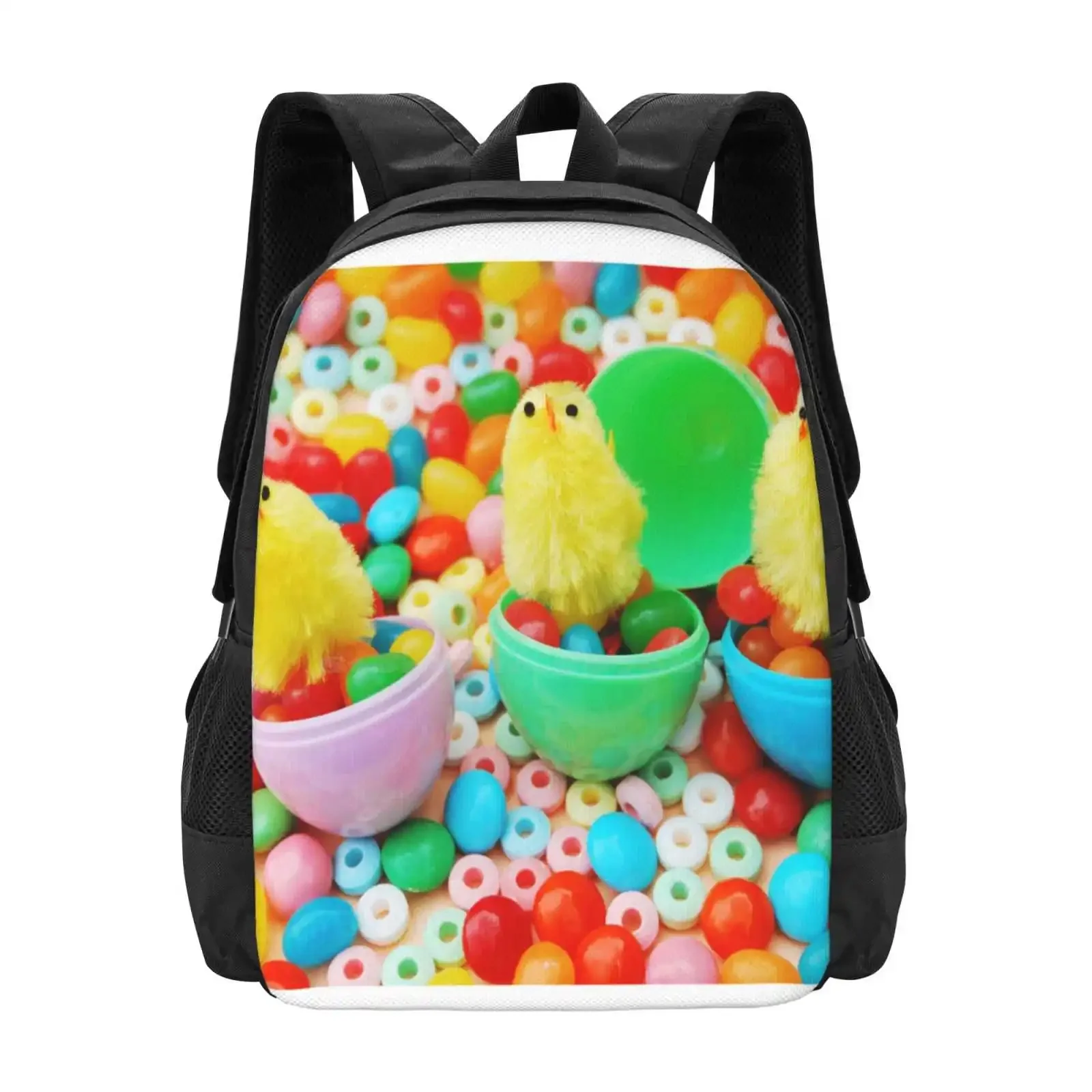 

Easter Chicks Hot Sale Schoolbag Backpack Fashion Bags Easter Chick Egg Candy Colour Color Sweet Greeting Sugar Lolly Lollies