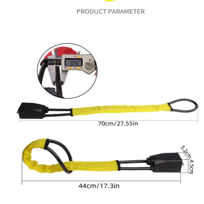 ISURE MARINE Car Steering Wheel Lock With Thick Rope Lock Car Anti-Theft Lock Buckle Lock Universal Steering Wheel Lock