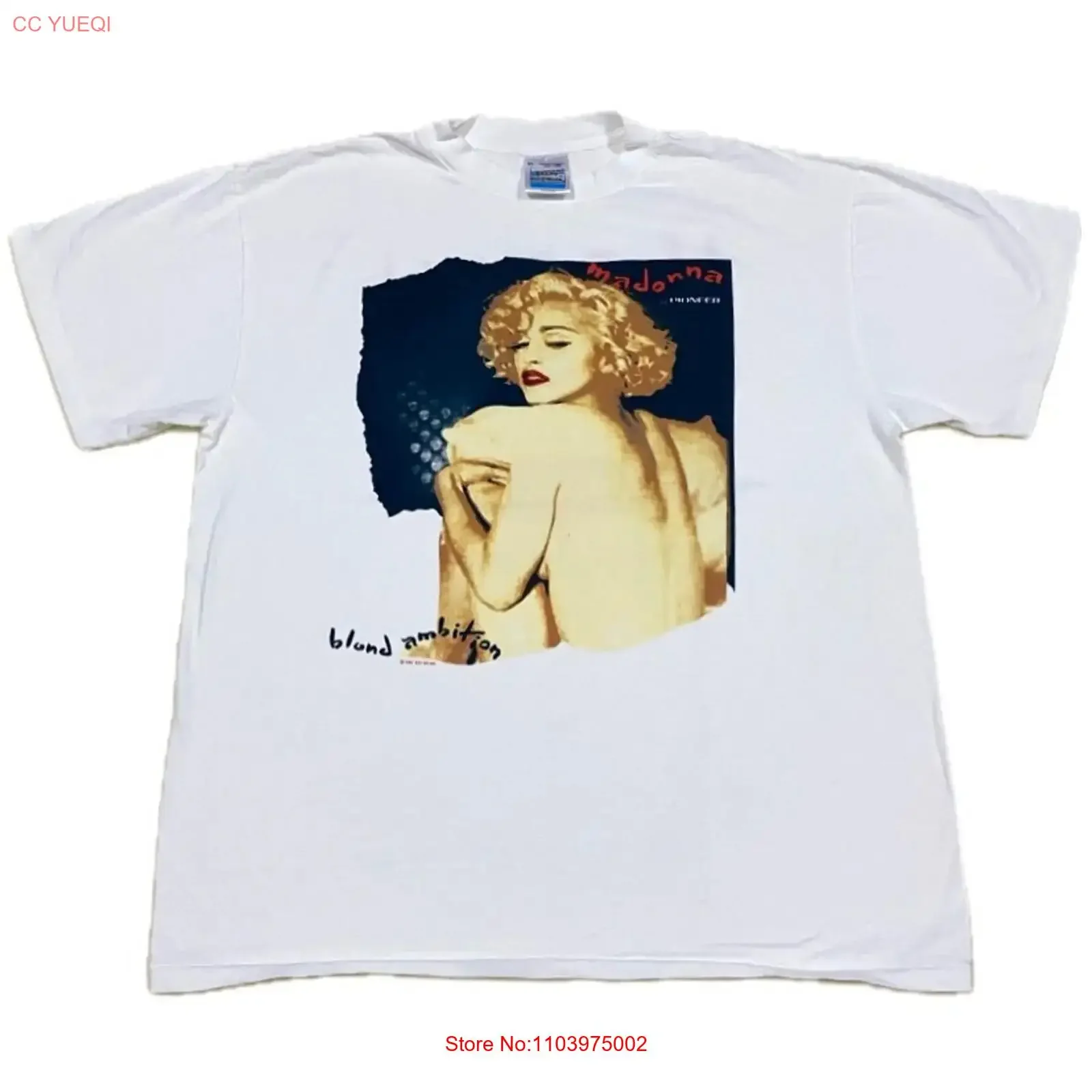 Camiseta Vintage MADONNA Blond Ambition World Tour 1990 Pioneer USA 90s XL, Reimpresión, Ropa de Diseñador con Efecto Lavado, Elegante