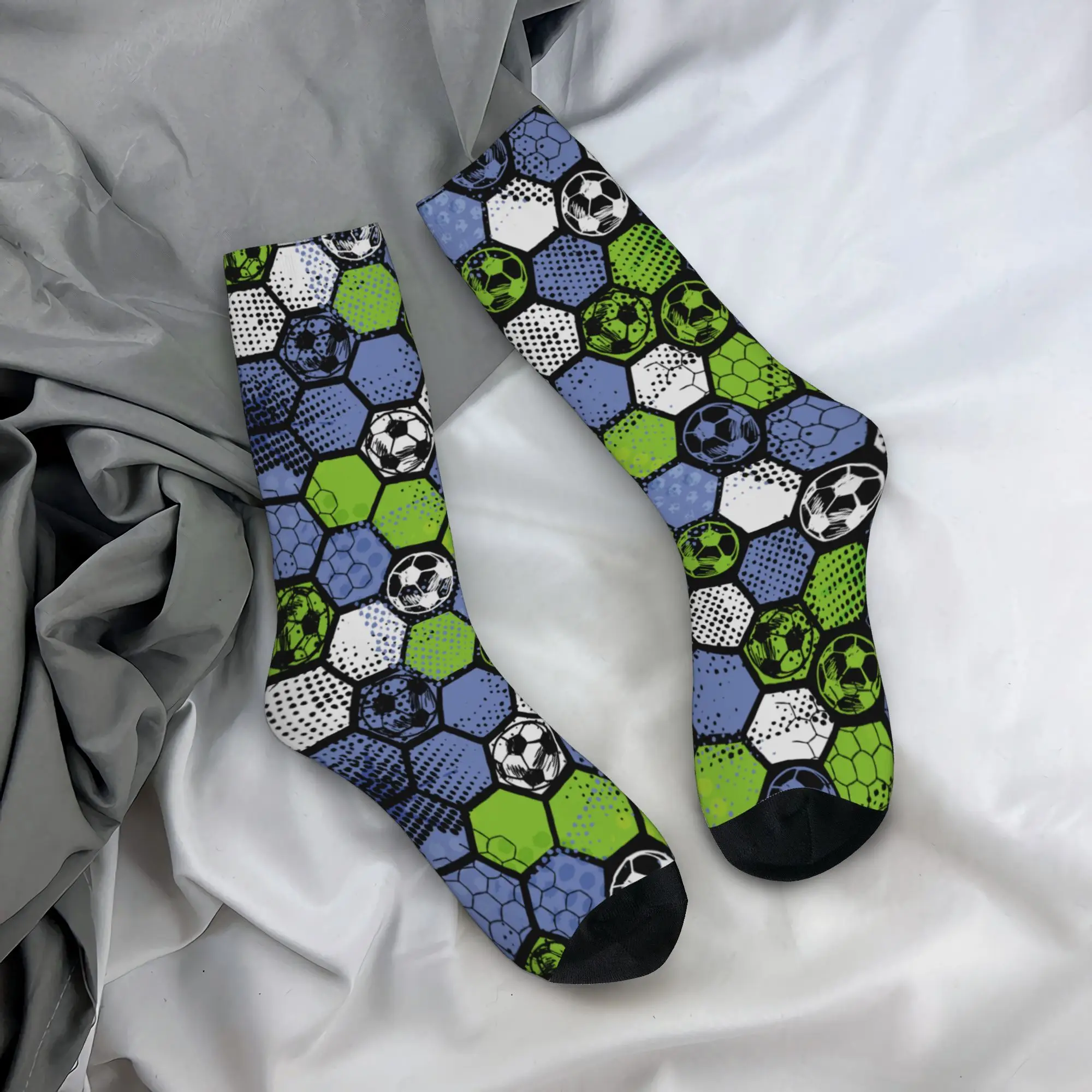 

Crazy Design Cartoon Soccer Ball Football Basketball Socks Long Socks for Unisex Sweat Absorbing