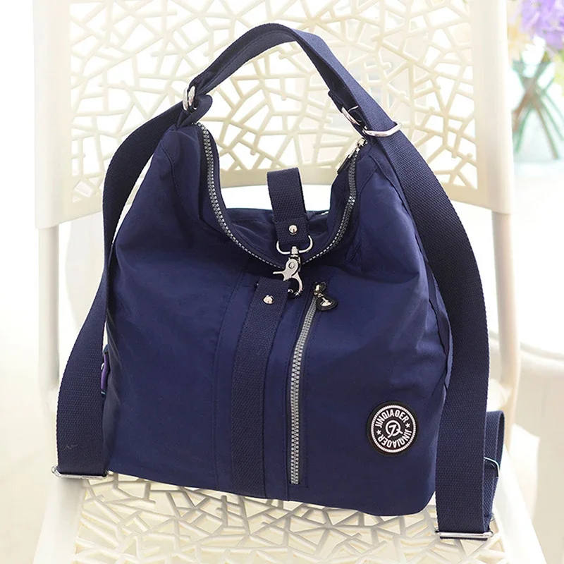 JBTP Borsa zaino impermeabile in nylon per donna Ragazza Zaino da cucito con cerniera casual Borsa quotidiana per studenti stile retrò Mochila Mujer