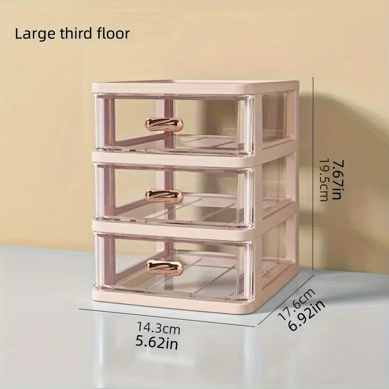 A Multi-layer Desktop Storage Brawer Storage Box, A Hair Accessory Miscellaneouesktop Storage Box For Jewelry And Gemstones