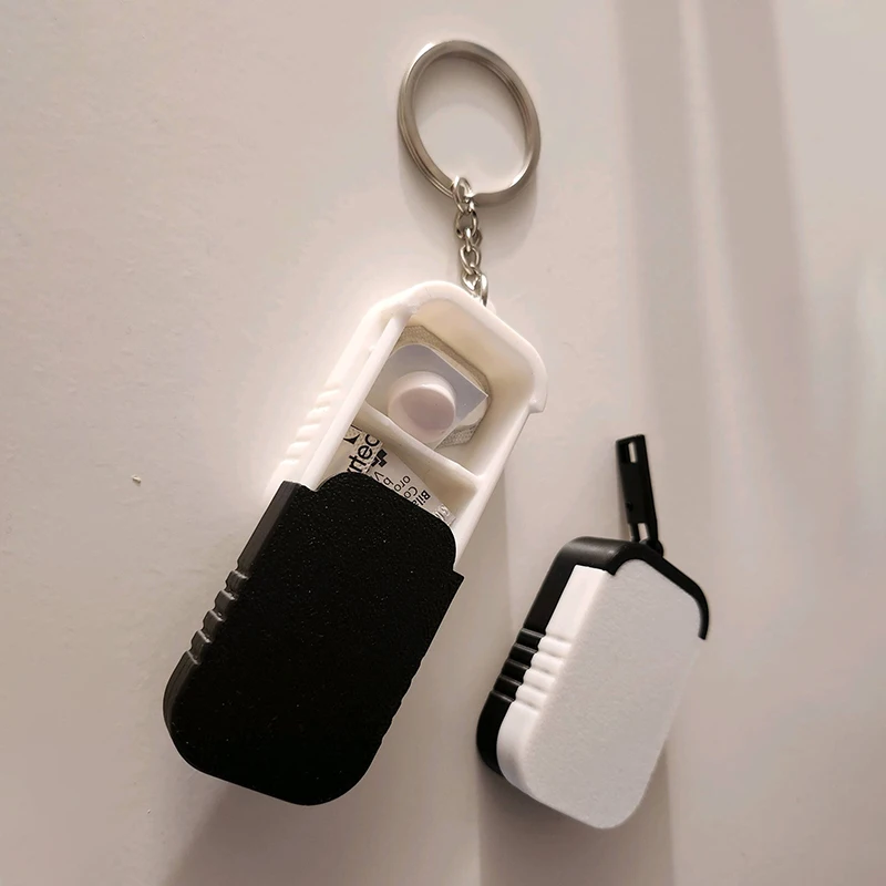 New Mini Earplugs Storage Box With Keychain Portable Ear Plug Holder Container For Jewelry, Vitamins, Earring Pills, Small Items