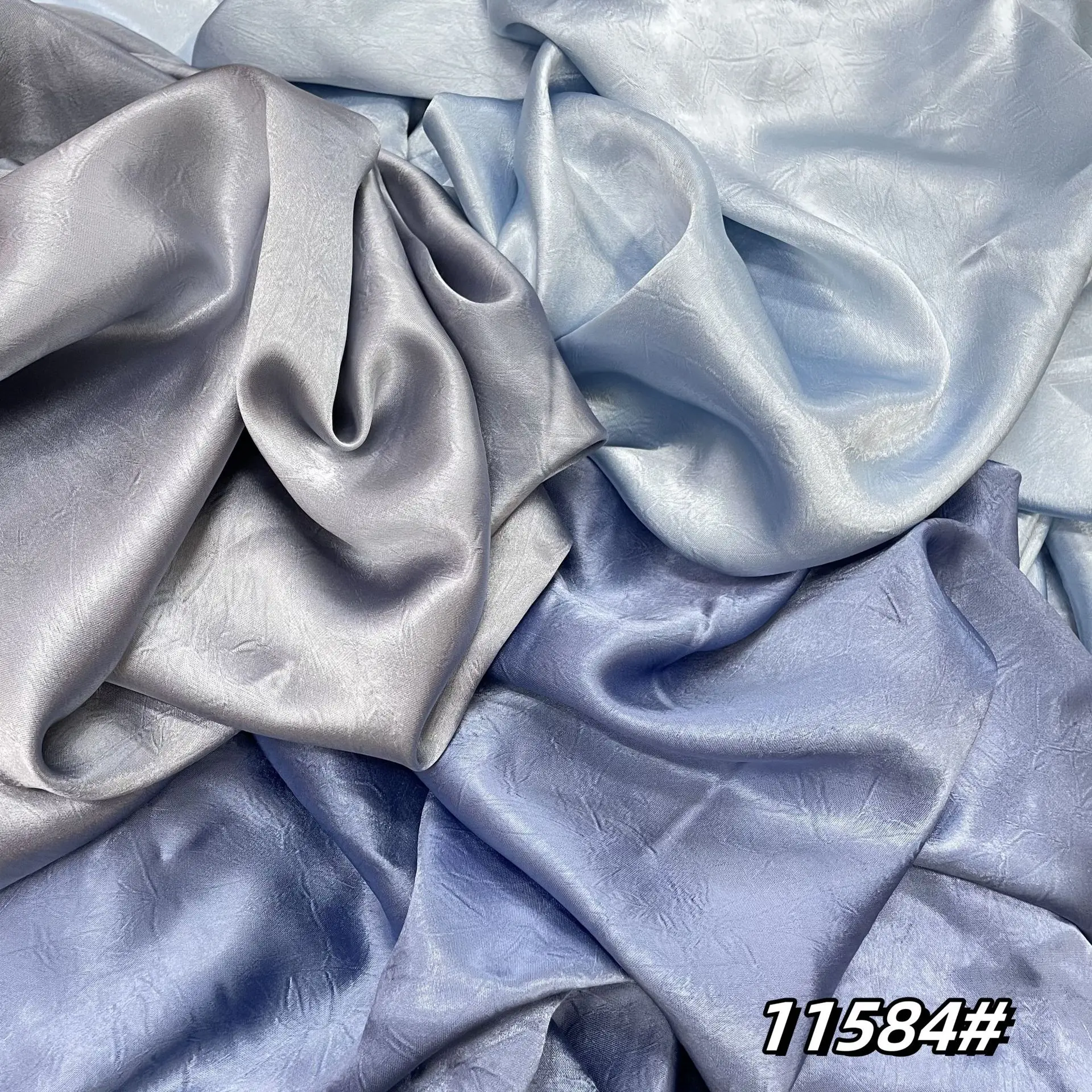

New style Luxury Iridescent Satin Fabric - Plain Solid Color Bridal Dress Material 2yards
