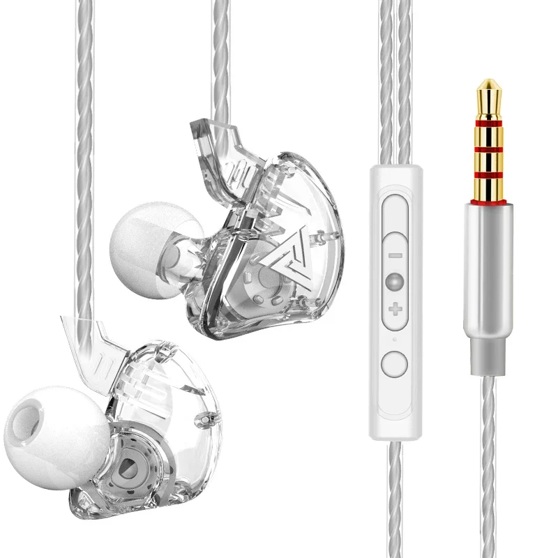 QKZ AK3 FiLe Kabelgebundener Kopfhörer mit Mikrofon, HiFi-Musikmonitor, Bass-Kopfhörer, Headset mit Geräuschunterdrückung für Sport-Gaming-Ohrhörer