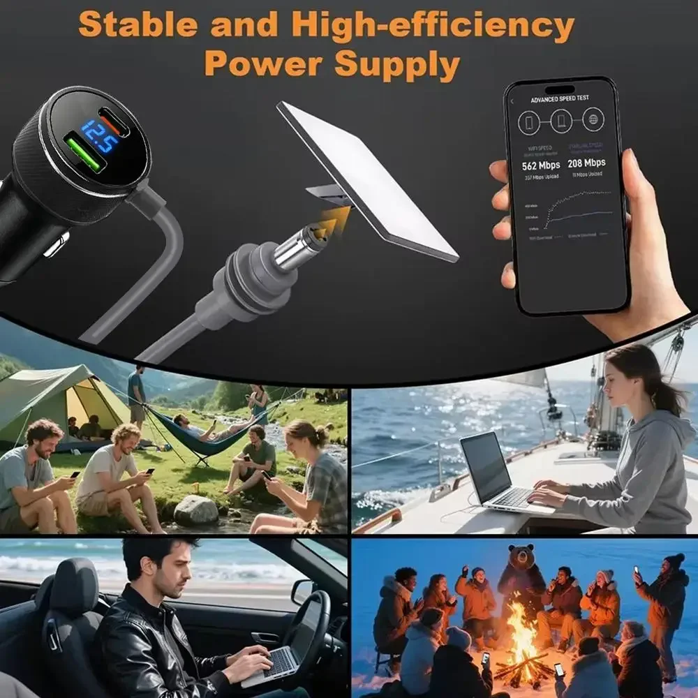 Für Starlink Mini Autoladegerät 12V-24V auf 30V 2A Aufwärtswandler mit digitaler Spannungsanzeige QC3.0+PD Netzadapter Autozubehör – Detail 8