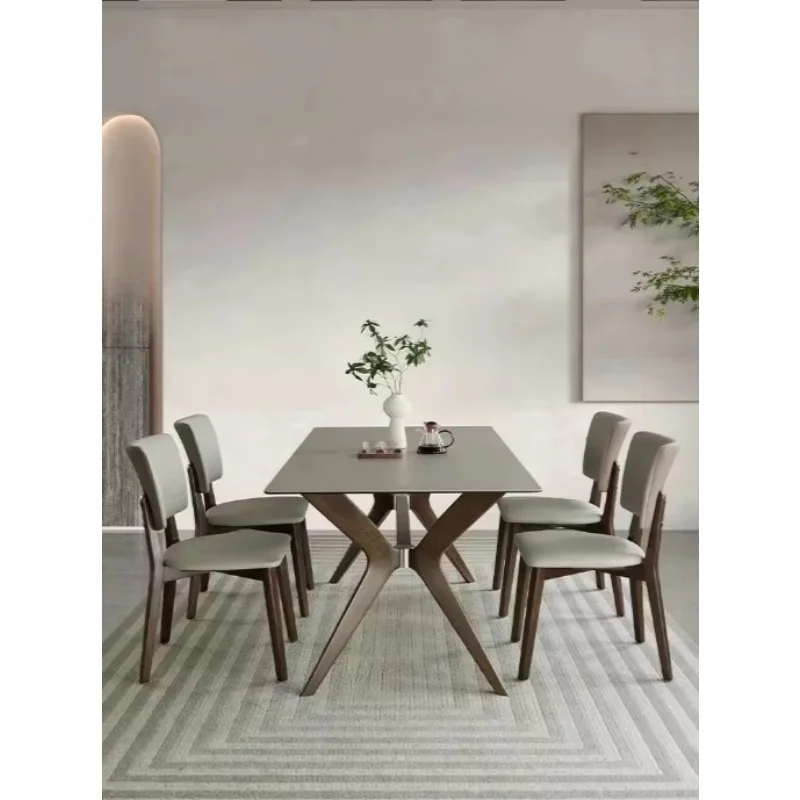 Cheap Classic 4-Seat Fiberglass Top Dining Table Set/Dining Table and Chairs