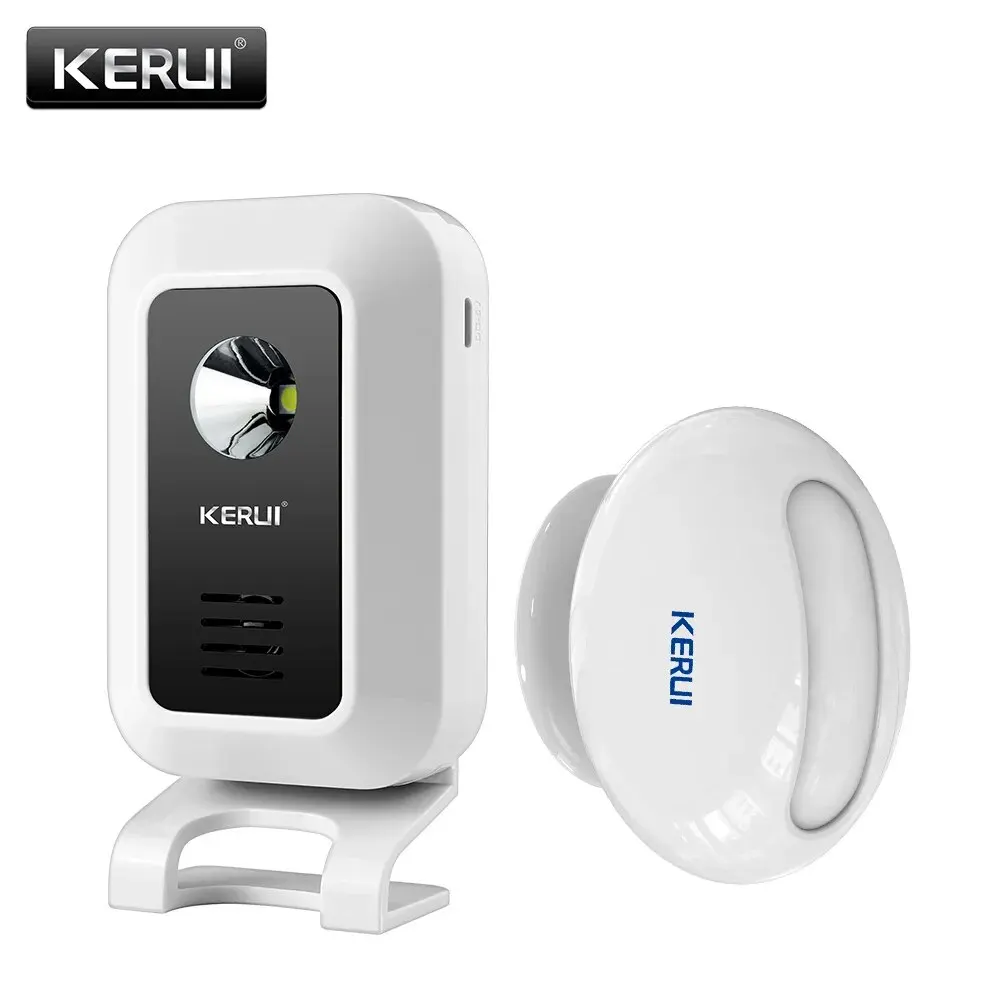 KERUI M7 Witamy Czujnik ruchu Alarm bezpieczeństwa 32 utwory Dzwonek do drzwi Bezprzewodowy inteligentny dom LED Lampka nocna Drzwi Okno Sklep