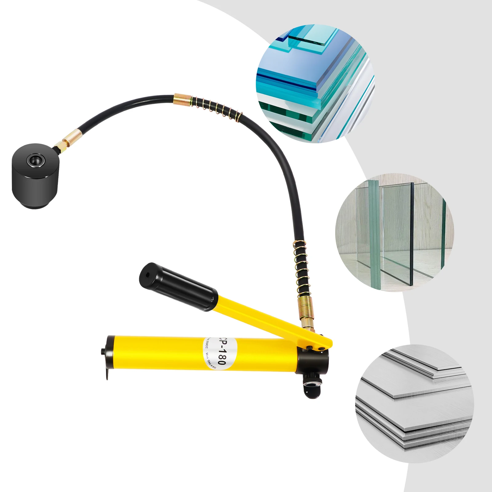 15-Tonnen-Hydraulik-Lochstanzer-Set, 1/2'-4' mit 10 Matrizen, Kohlenstoffstahl-Blechlochöffner, Reparaturwerkzeug, manueller Lochstanzer – Detail 6