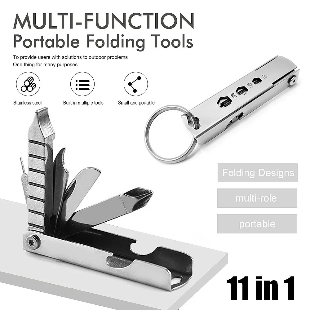 Multifunctional EDC Screwdriver Tool Set Cross Flat Repair Kit Phone Stand