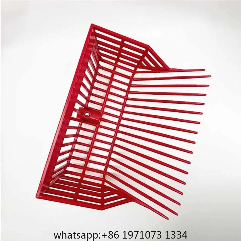 Angled Tines Manure Fork Head Lightweight Gardening Fork for Stable Stall Horse Bedding and Animal Husbandry