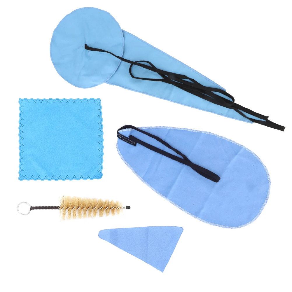 5pcs Saxophone Cleaning Swab Cloth Mouthpiece Brush Cleaning Care Kit Set Mouthpiece Brush Cleaning Swab Saxophone Cleaning Kits