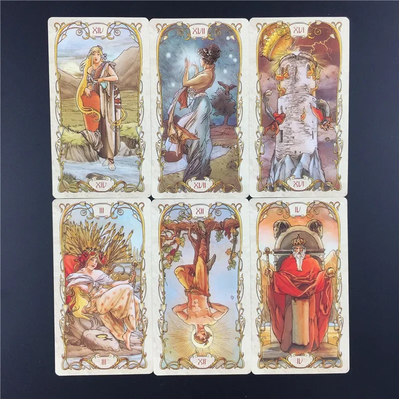 Tarot Mucha Tarot Cards Board Game Card Deck For Family Gathering Party Playing Cards