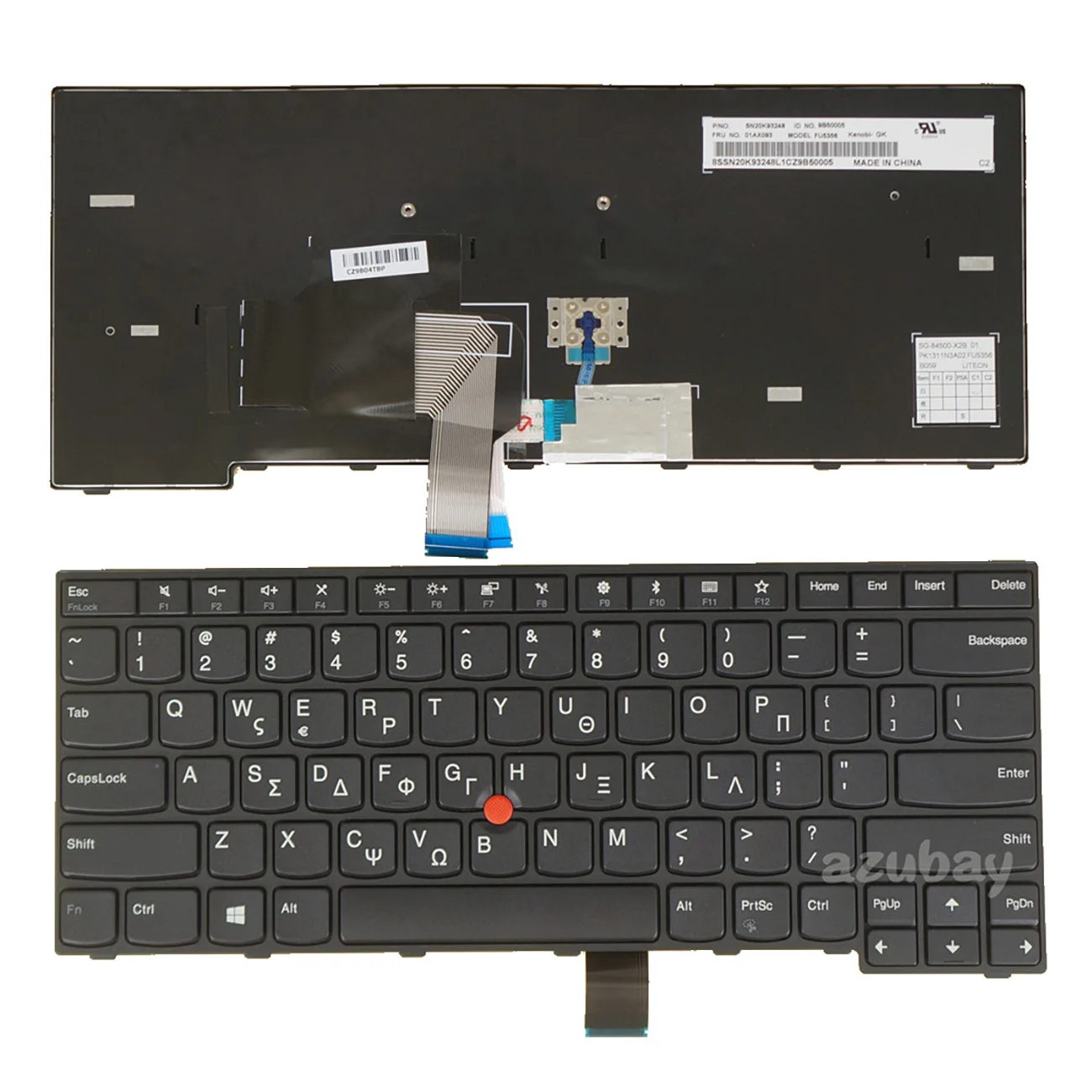 No Backlit Keyboard for Lenovo 01AX093 01AX053 01AX013 Thinkpad E470 E470c E475 Greek