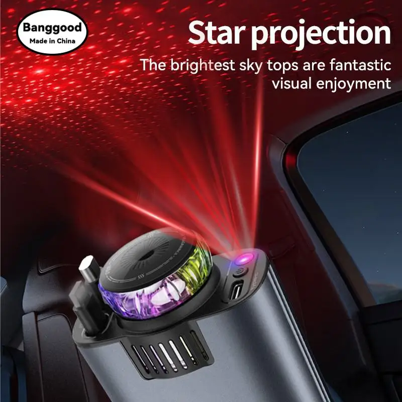 D1 Car Mobile Phone Pulling Telescopic Cable Charger C7 Aromatherapy Spray Starry Sky Top PD30 Fast Charging Five-in-one