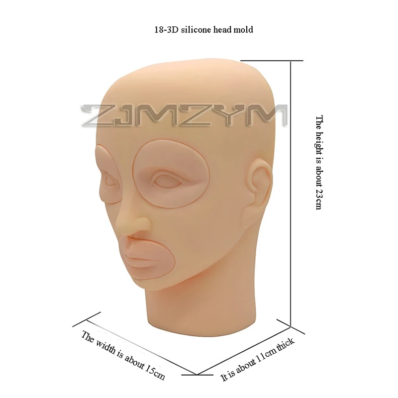 การเย็บปักถักร้อย3D สำหรับหัวแม่พิมพ์ซิลิโคนฝึกฝนฝึกฝนการถอดผิวหนังออกได้ผู้เริ่มฝึกแต่งคิ้วแบบลอยและริมฝีปาก
