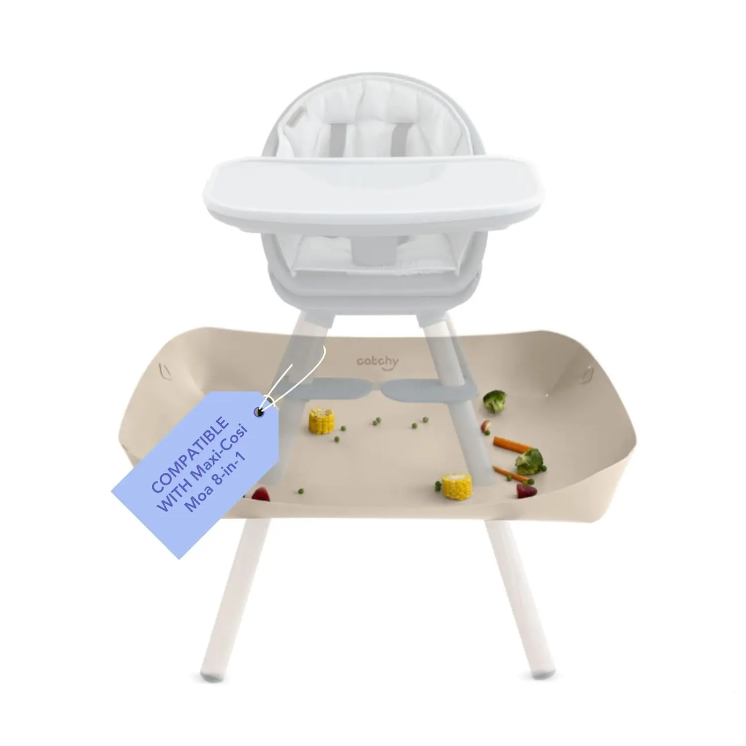 

Food Catcher Compatible with Maxi-COSI Moa 8-in-1 High Chair and 12 Other Models - Under High Chair Accessory for Easy Cleanup