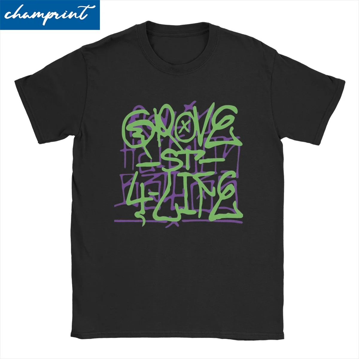 Printed Grove 4 Life GTA San Andreas T Shirt Men Round Neck Short Sleeve Tops Cotton Summer Top Tee