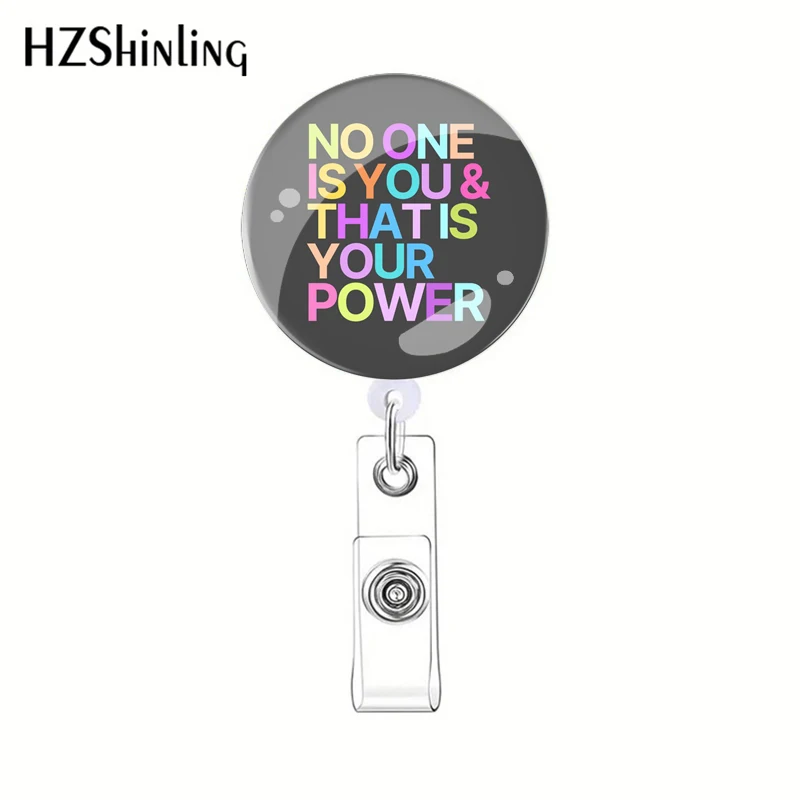 2023 New Equality No One Is Your Retractable Badge Reel ID Card Holder Nurse Doctor Student Card Reel Office Accessories