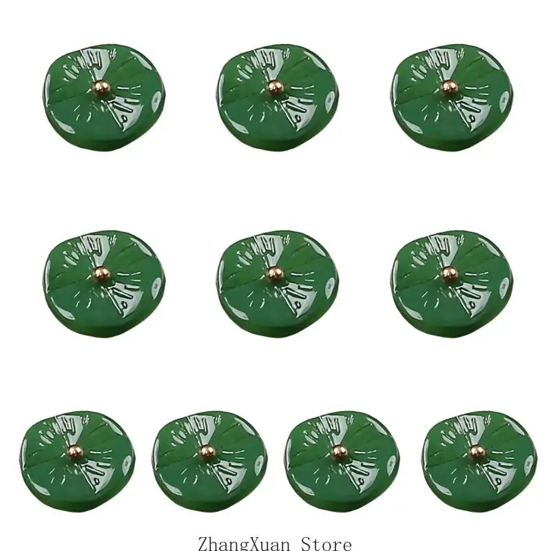 10 Stück Blumenform Harz dekorativer Knopf Cheongsam Harz Knoten Knopf für traditionelle Kleidung Nähen Dekoration 3XUF – Detail 6