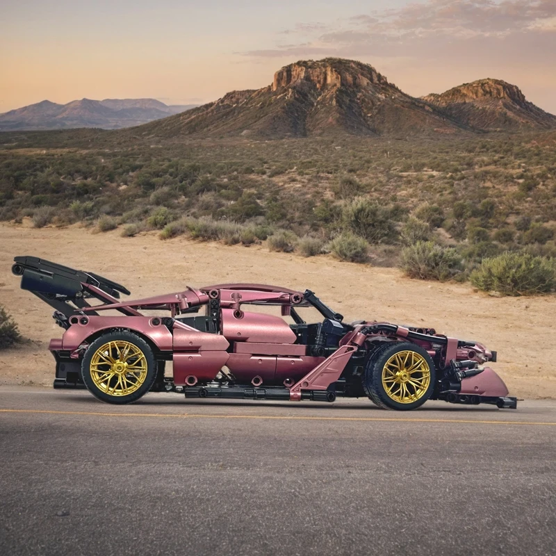 مجموعة بناء السيارات الرياضية Apello IE، مجموعة مكعبات بناء MOC بمقياس 1:8 ولعبة بناء، مجموعة سيارات سباق قابلة للجمع للبالغين