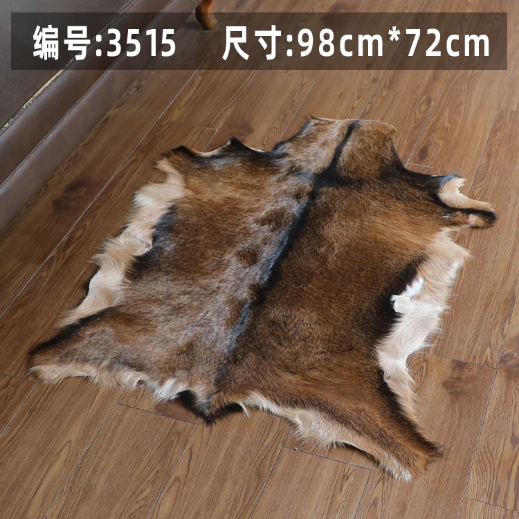 Unique Natural 98cm72cm leather Rug Wool Leather Chair Cushion Carpet for living room cat mattress dog beds real goat fur