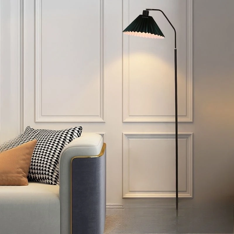Danish Pleated Floor Lamp Upright Sofa Bedside Bedroom Hotel Villa Show Flat Simplicity and Individuality Home Furnishings Light
