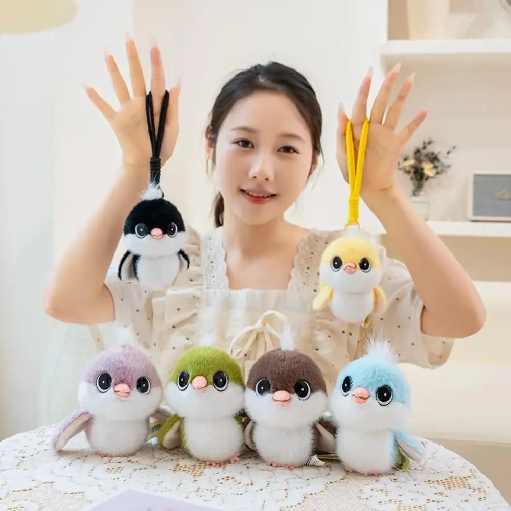 Simulation Bird Plush Toy PP Cotton Plush Animal Plush Tit Bird Pendant Kawaii 13cm Sparrow Plush Toy Home Decor