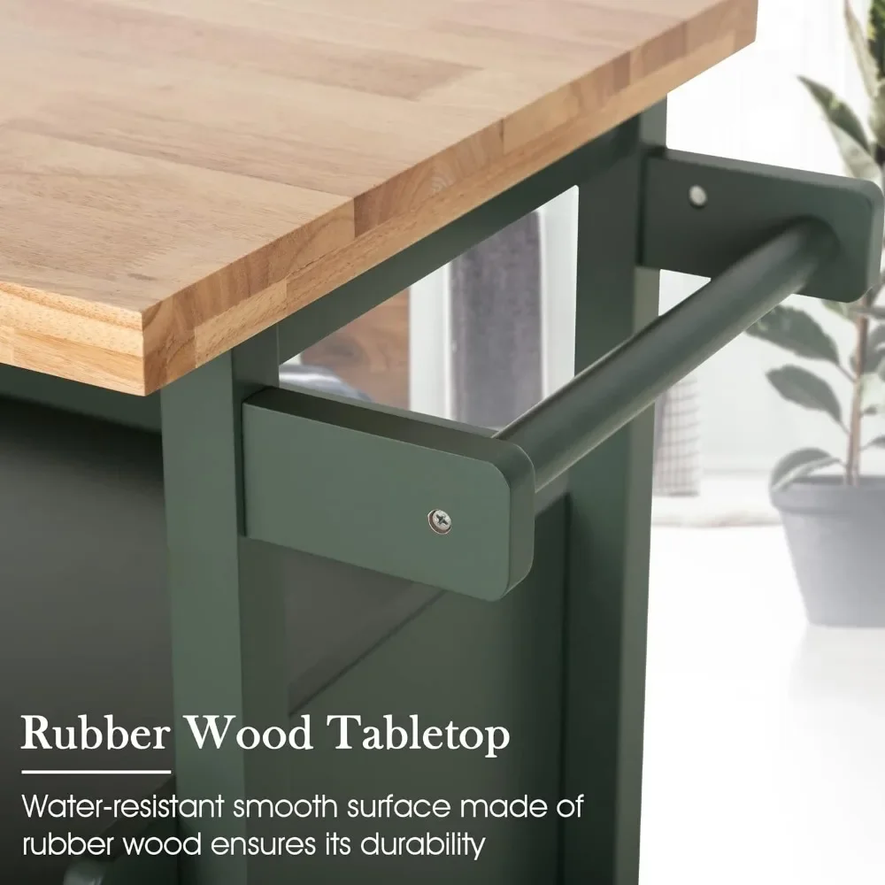 Kitchen Trolley, Rolling Kitchen Trolley with Storage, Kitchens Island Table Cart with Wheels