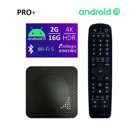 S Pro Plus TOA Android 11 Smart TV Box Dual WiFi BT RCU Stalkerid 4K HEVC Replace S9 TVPlus TVPRO IP OTT Streaming Media Player