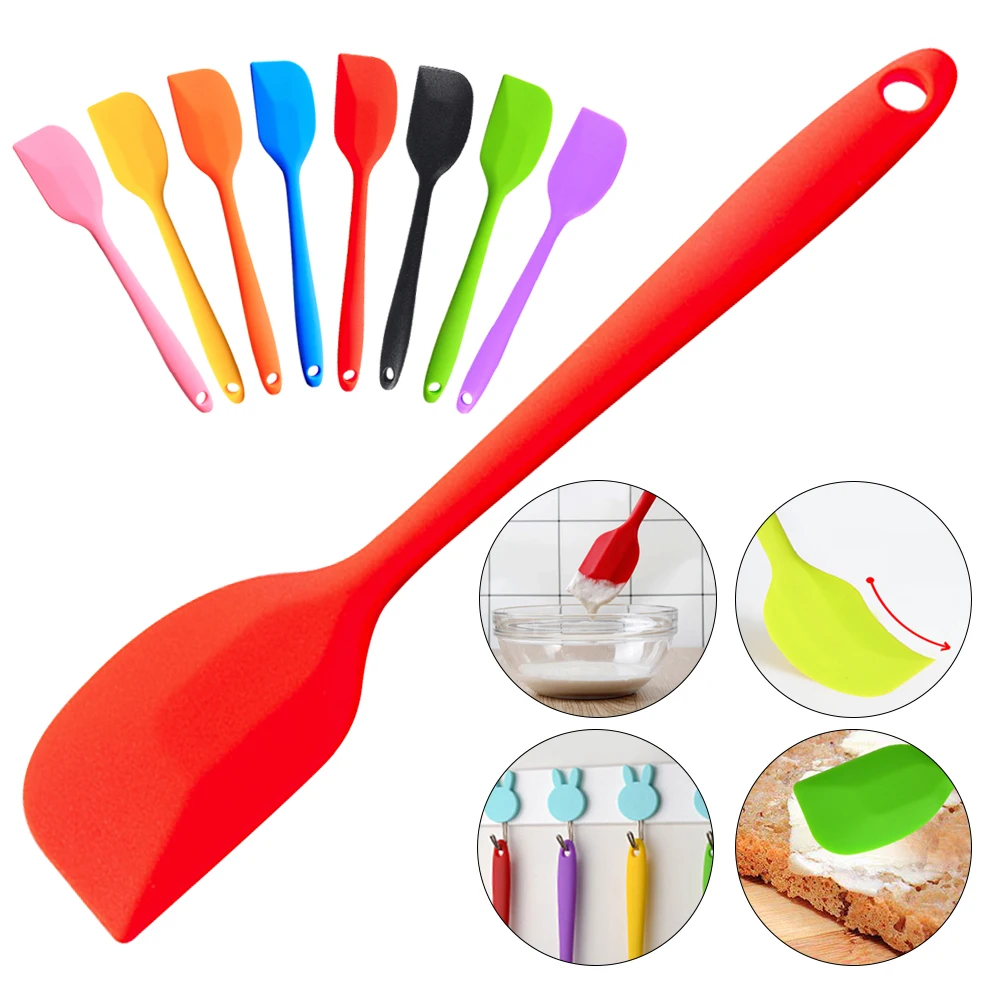 Food Grade Silicone Spatulas Kitchen Utensils for Baking Cooking Heat-Resistant Non-stick Spatulas Dishwasher Safe Kitchen Tool