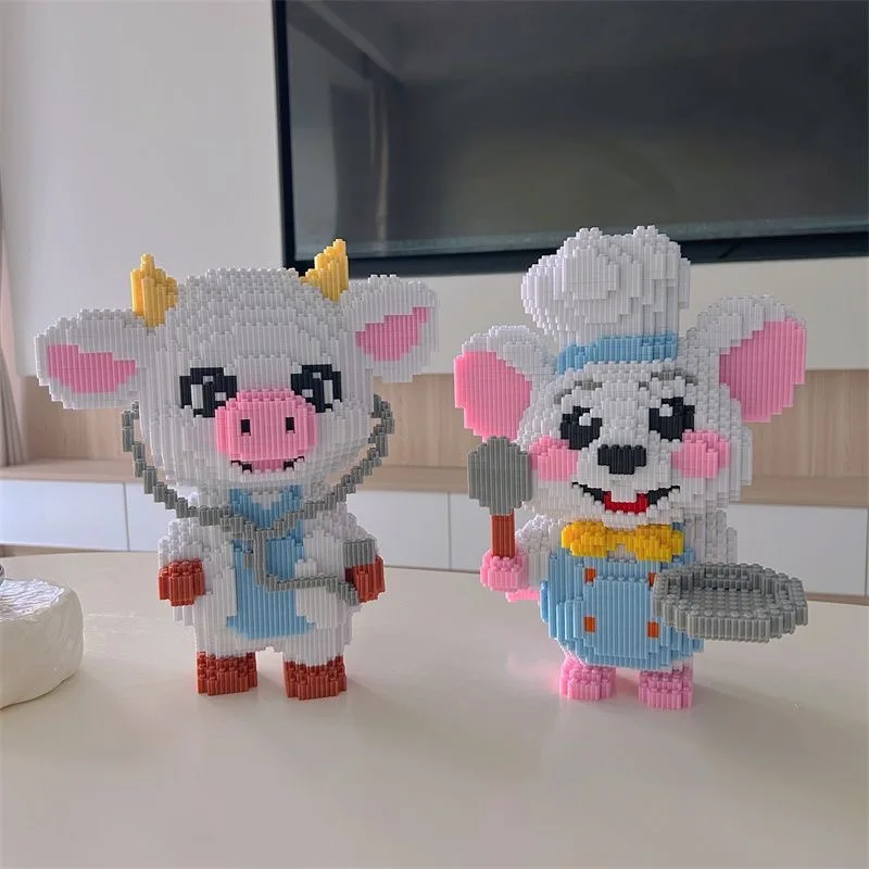 30 ซม.ใหม่น่ารักสัตว์กระต่าย PANDA Professional อนุภาคขนาดเล็กบล็อกอาคาร DIY Creative 3D ชุดของเล่นเด็กของขวัญ