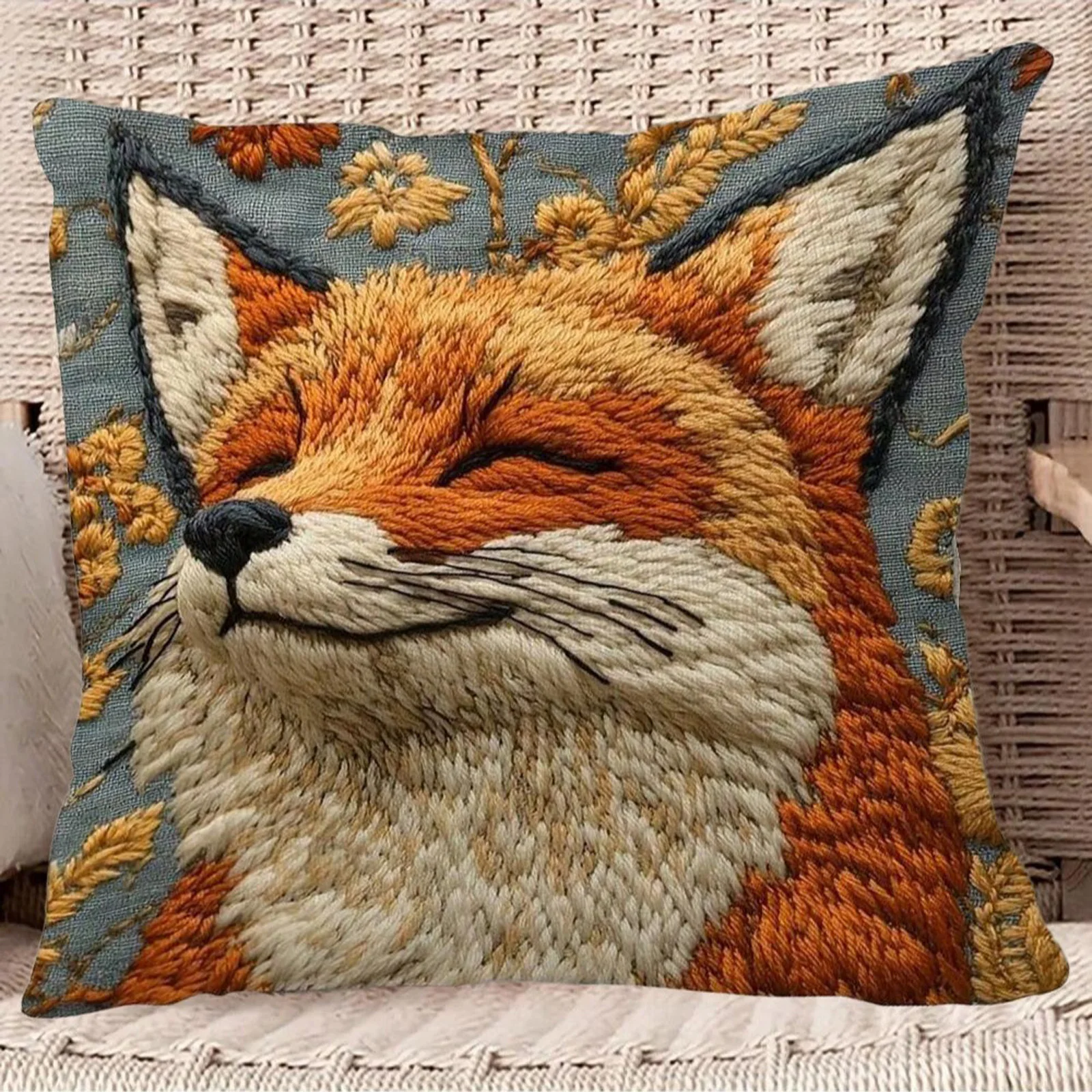 1PCS New Super Soft Pillowcase 2D Pattern Cute Animals Pillow Case Simulated Embroidery 45x45 Cushion Cover Home Decor 2026