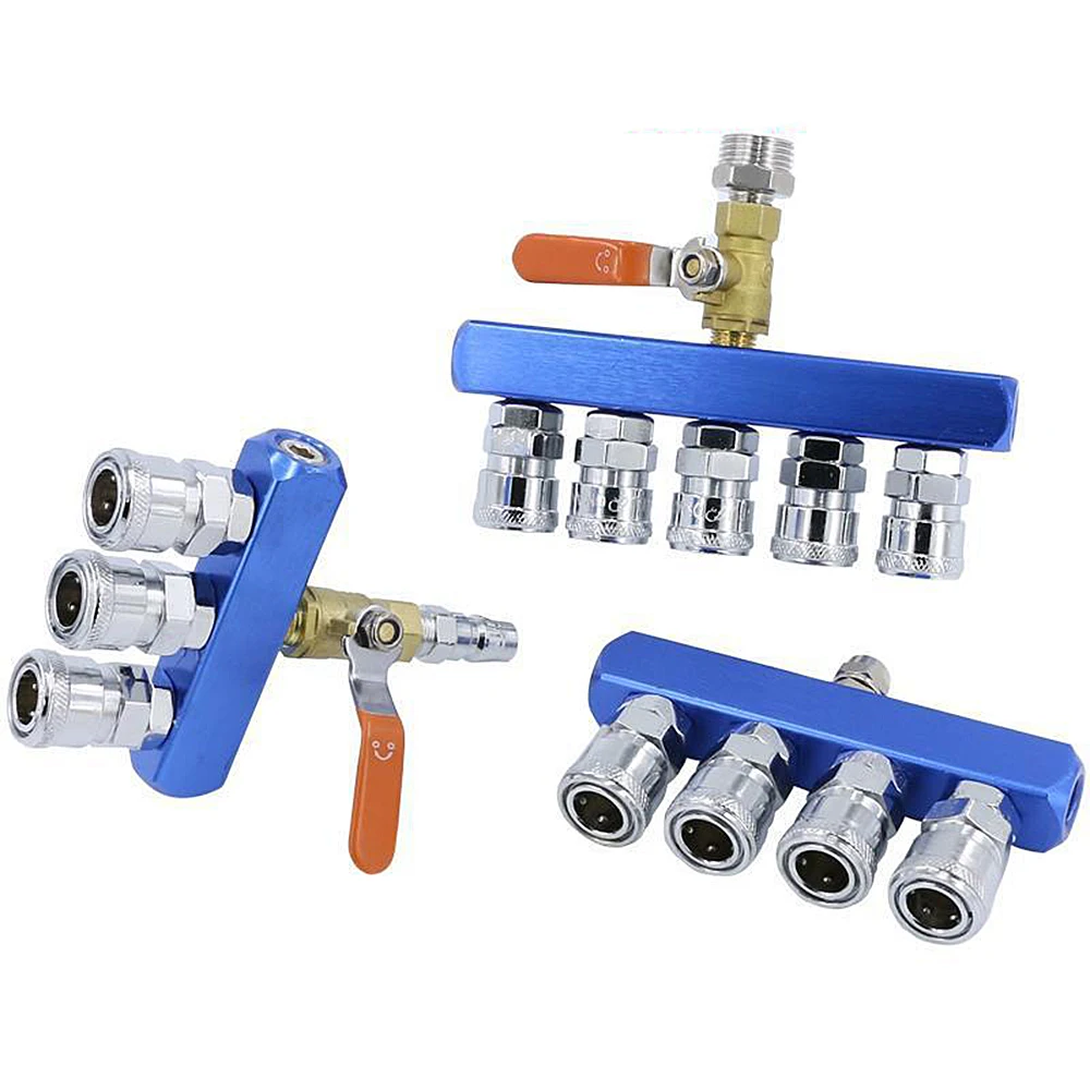 Fitting C-type SMY SMV SML Round Compressor Pneumatic Fitting Pump Tool Coupler Manifold Multi Splitter Air Gas Distributor