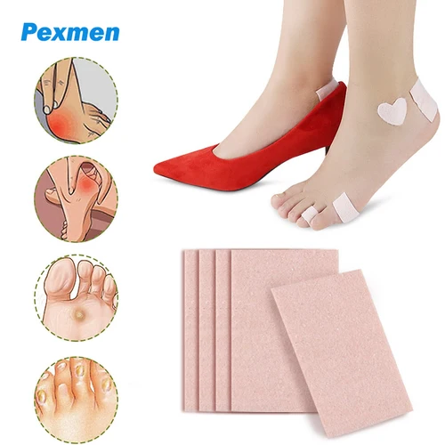 Pexmen 발 물집용 몰스킨 접착 힐 패드, 마찰 통증 완화, 발 관리 도구, 몰스킨 테이프, 1 개, 2 개, 5 개 