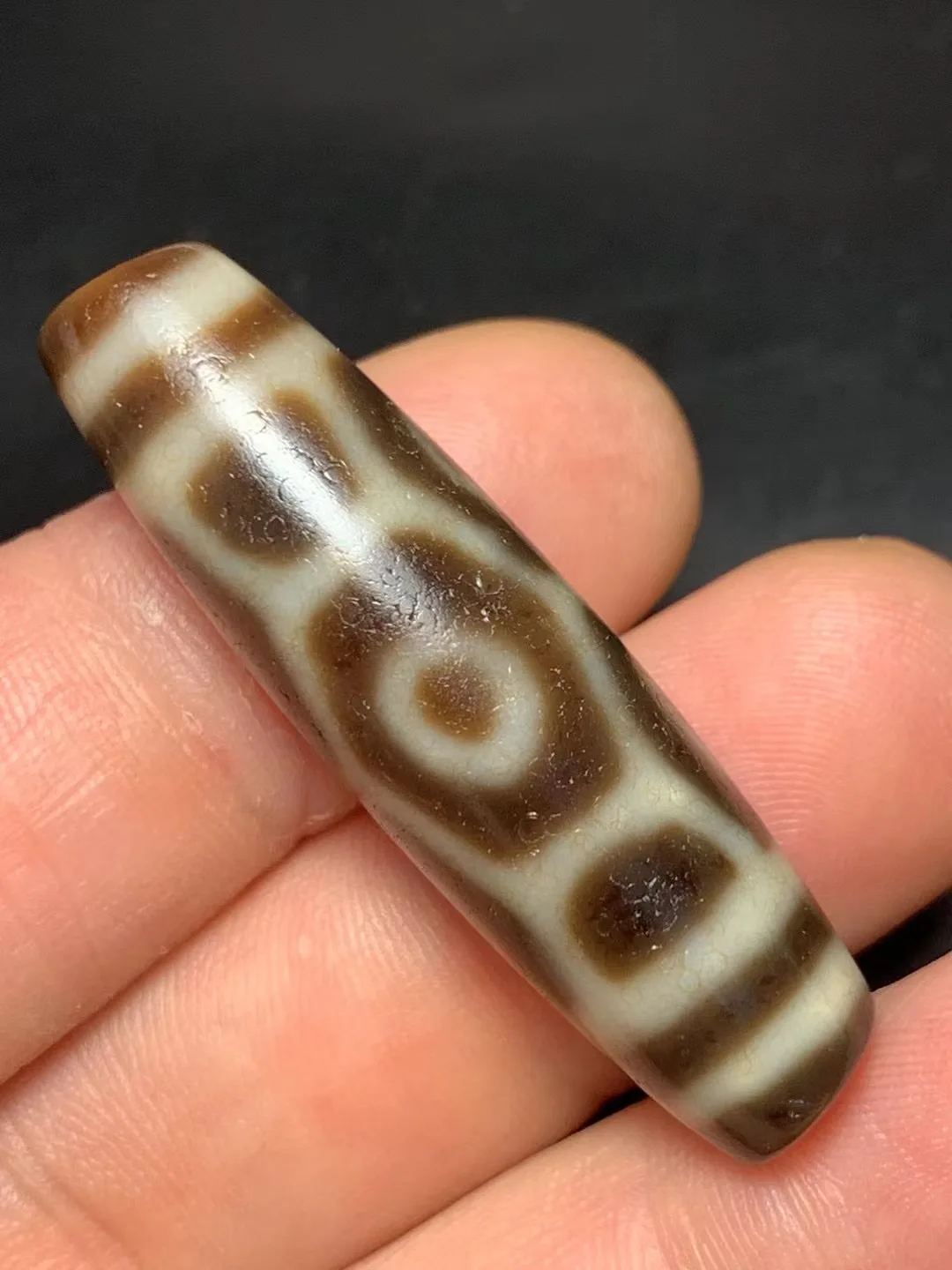 

Treasure ENERGY Tibetan Old Agate Weathering High Oily Patina 6 Dragon Eyed Master dZi Bead Amulet Precious Gemstone Jewelry