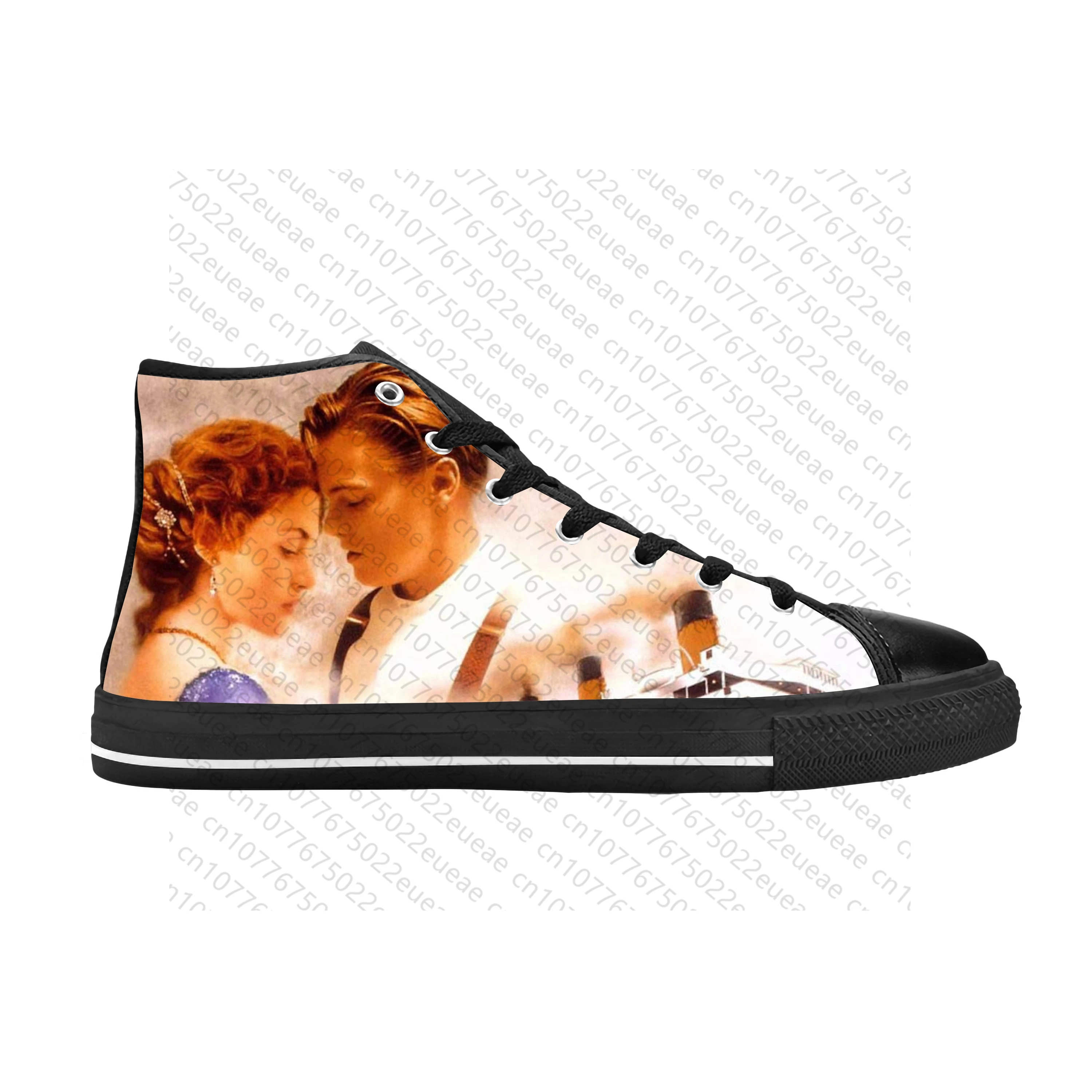 Classic Movie Titanic Leonardo DiCaprio Jack Rose Casual Cloth Shoes High Top Comfortable Breathable 3D Print Men Women Sneakers