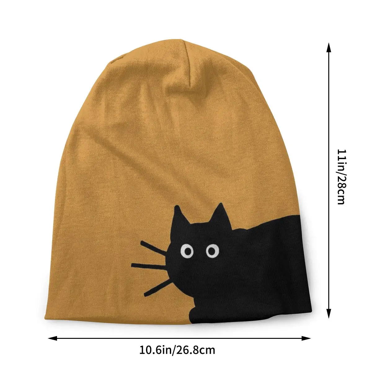 Black Cat Men Women Beanies Windproof Ski Cap Double Layer Fabric Bonnet Hat