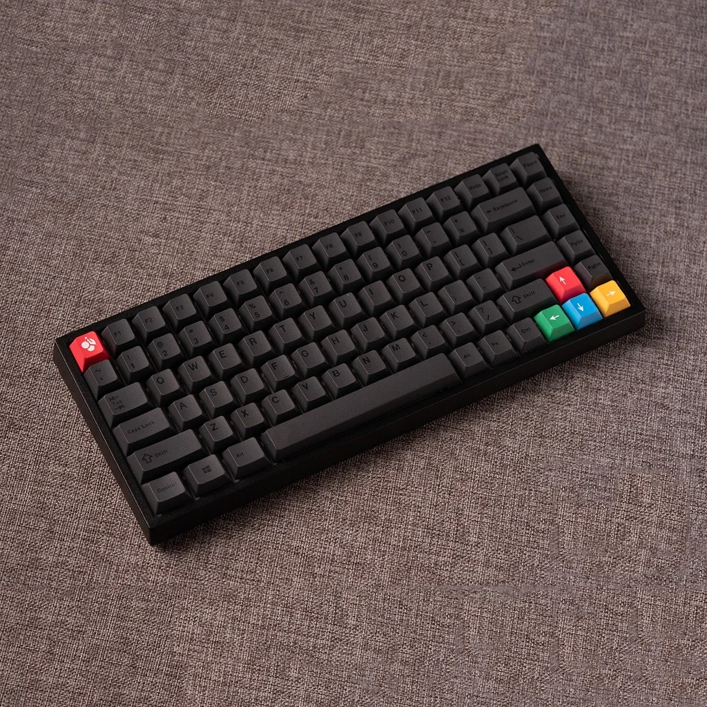 Minimalist black keycaps original high PBT black same moment sublimation is suitable for F87Pro wooting atk68 disc